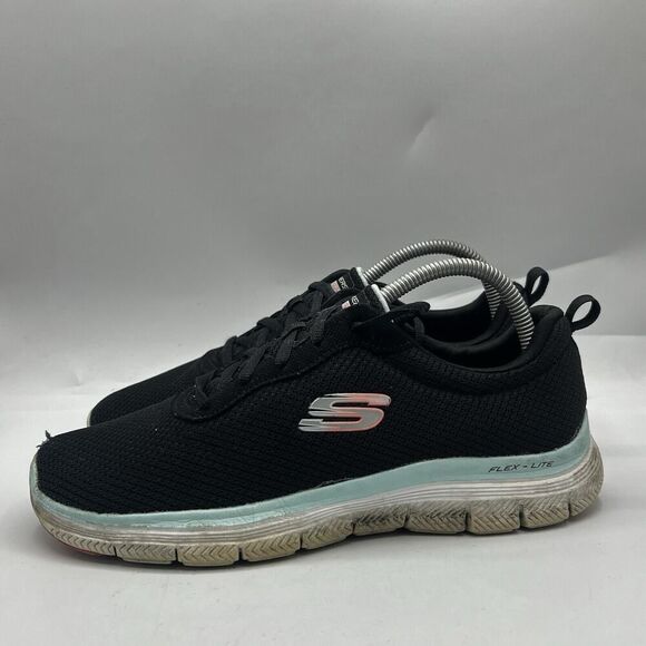 Skechers flex appeal 4.0 Womens Size 9.5 Black Shoes Athletic Running Sneakers - Picture 4 of 12